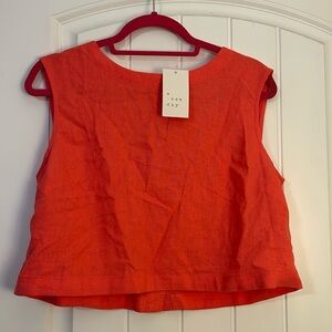 NWT Pink/Coral Linen Tank